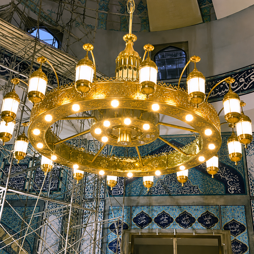 Lampu Masjid Nabawi Kuningan Handmade