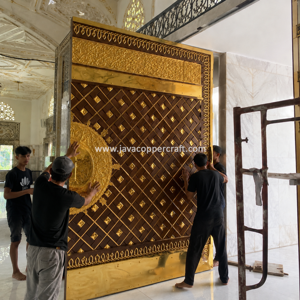 Pintu Nabawi kuningan handmade berkualitas