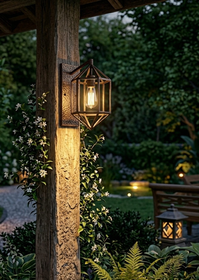 lampu dinding tembaga outdor handmade